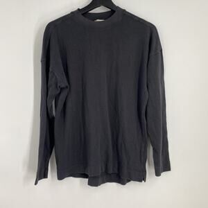 AYR Crew Long Sleeve Shirt Size XS Washed Black Casual Grunge Minimalist 1011